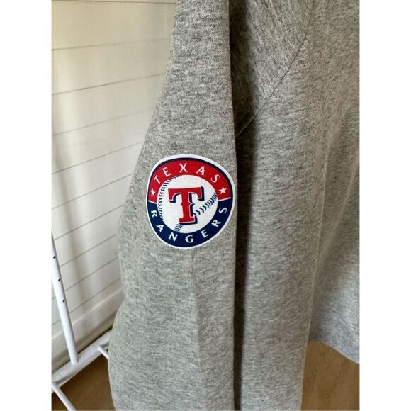 Levelwear Texas Rangers Scuba‎ Neck Open Back Sweatshirt Womens S Grey - Picture 2 of 6